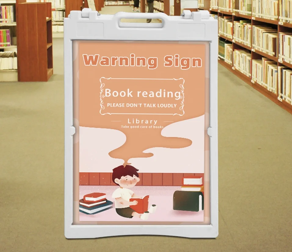 Double-Sided Outdoor/Indoor Poster Board Weatherproof Signs Board Plastic A Frame Sidewalk Signs