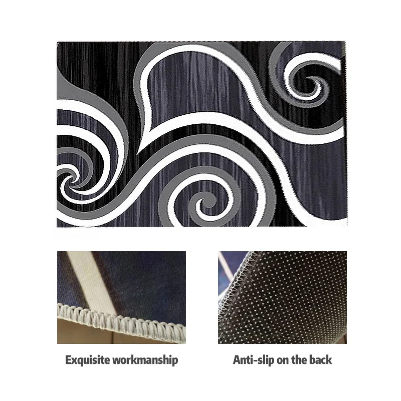  Shaggy Polyester 3d Printed Carpet for Living