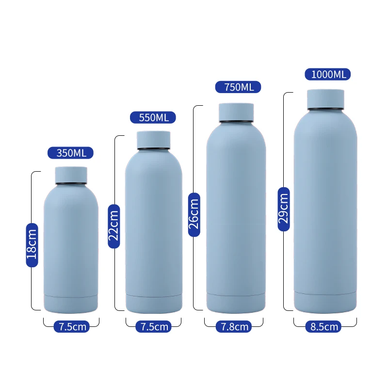 Hot Selling Insulated Water Bottle 500ml 750ml Small Mouth Double Wall Stainless Steel Thermos Vacuum Flask