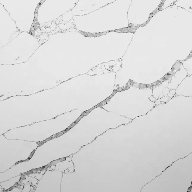 Chinese factory supplier white marble quartz stone  calacatta  countertops price slab Quartz Vanity Countertop table