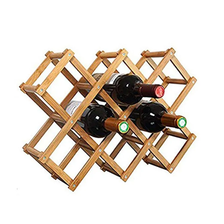 
Creative elegant large capacity lasting durability wood rack wall wine 
