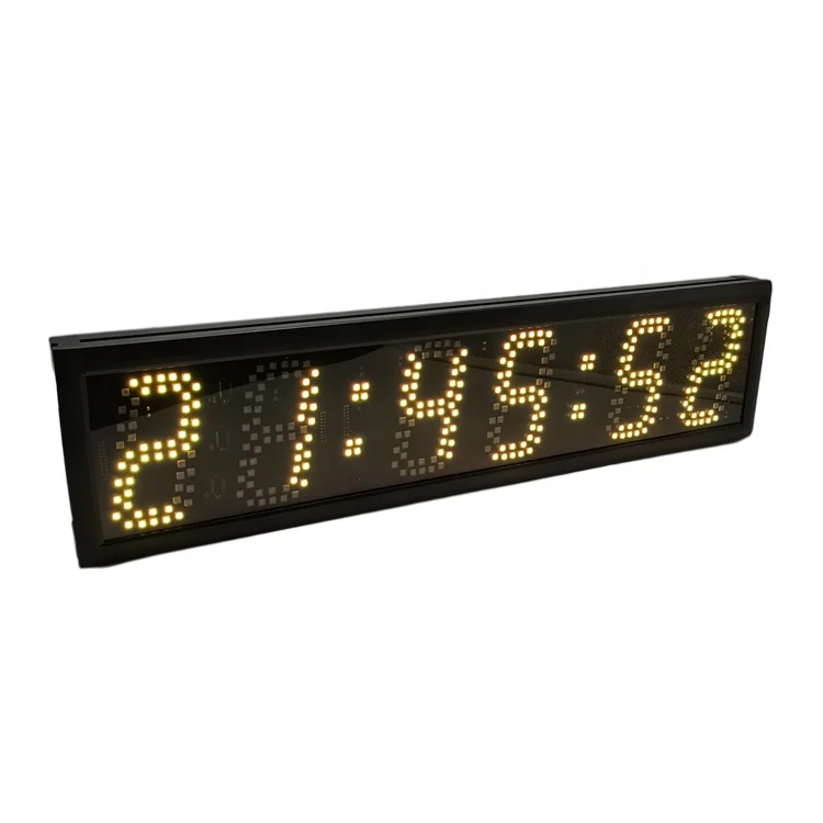 Jhering Marathon Panoramic Electronic Wall Clock Dots Display Racing Timer with Speed Wireless Digital Speed Tracking