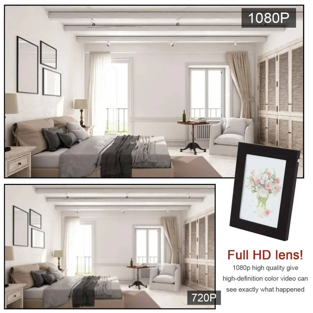 Лидер продаж на Amazon фоторамка скрытая камера 1280x960 пикселей мини-видеокамера Dvr AVI