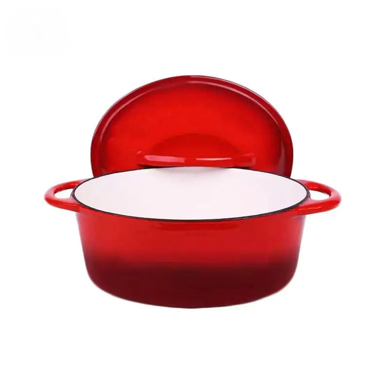 Cookercool Kitchen Cookware Enamel Food Dish Enamelled Cast Iron Casserole Cooking Pot With Lid