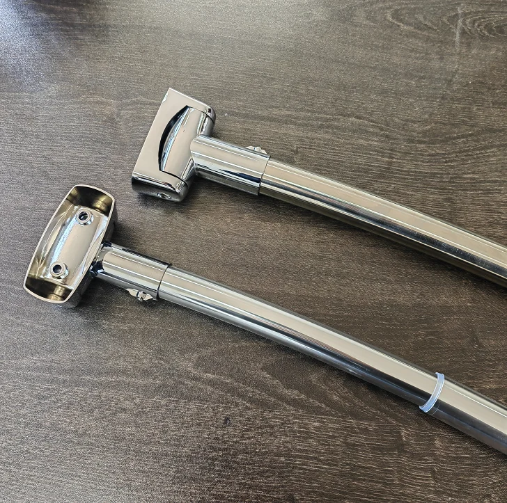 Custom Curtain Shower Rod Aluminium /Stainless Steel Washroom Curtain Rail Bathroom Tension Rod Shower Curtain Poles