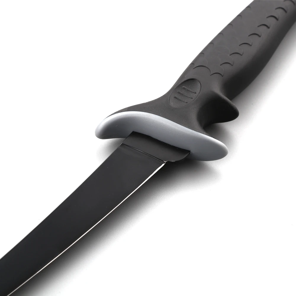 5Cr15MoV stainless steel Fishing Knife Non-Slip Corrugated Style Rubber and Plastic Handle Hunting Survival Knife