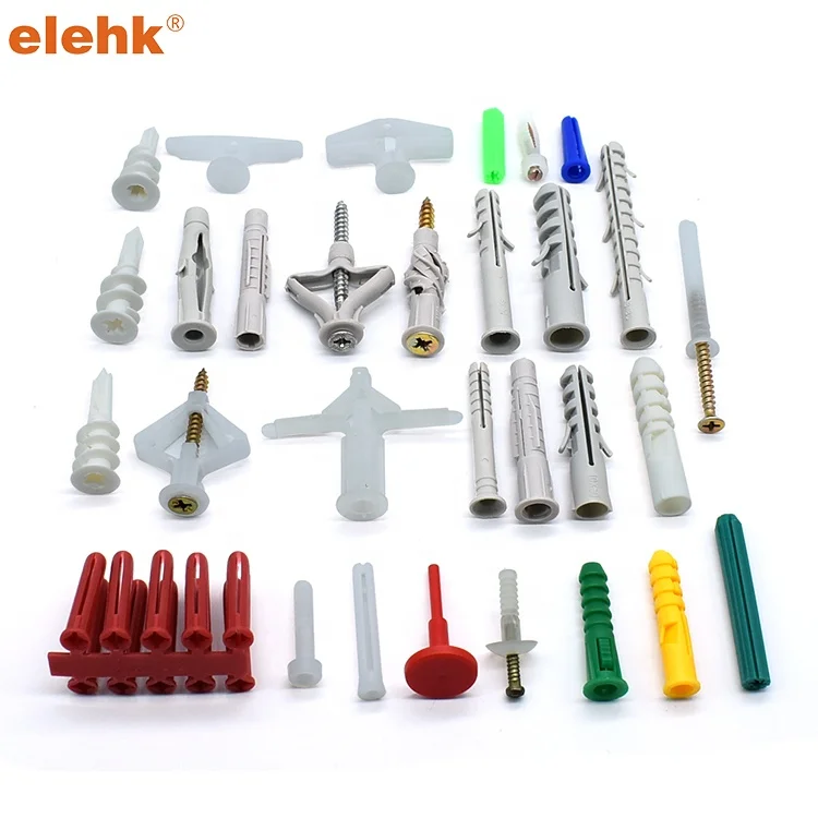 Elehk Nylon Expanding Screws Nylon Wall Plug And Plastic Anchor Wall Plug Nylon Wall Anchor