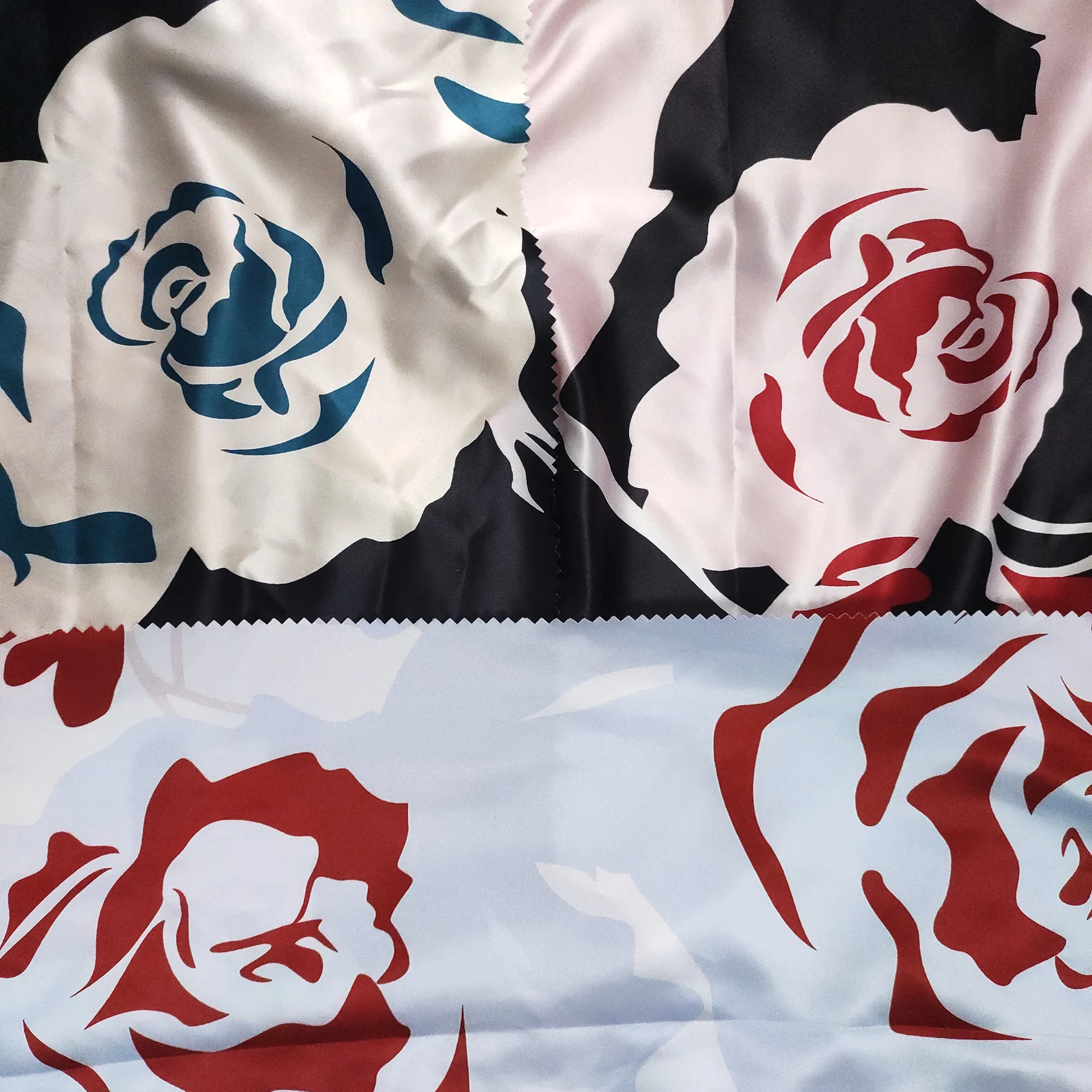 
Hot sale printed polyester satin material silk polyester satin emboss fabric for dress 