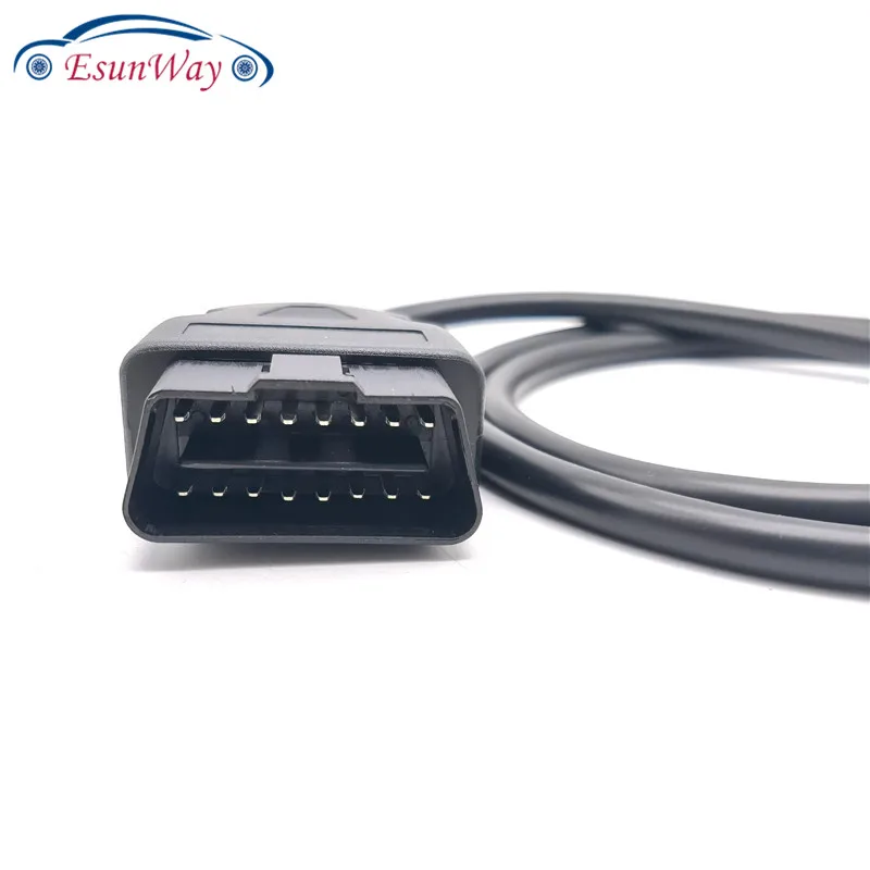 OBD 2 Cable 16 Pin To DB9 Female Serial Port RS232 Adapter Connector Car Cable 1.13 Meter 16PIN TO DB9 Serial RS232 OBD2 CABLE