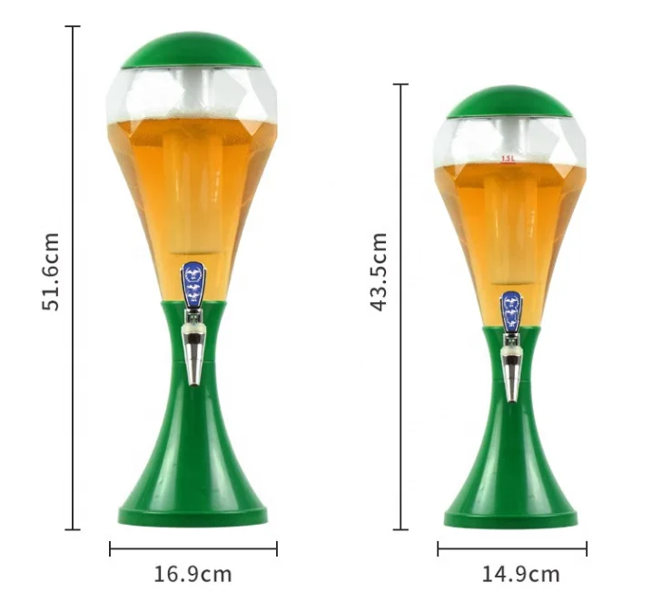 Red Yellow bar Beer Tower Cold Drink Juice Dispenser with tap Drop resistant milk tea juice store Drink Dispenser