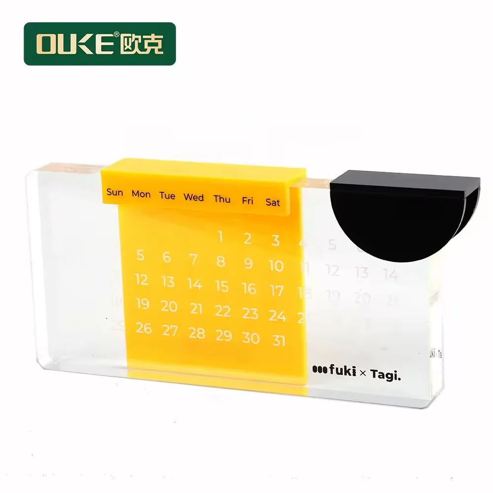 Custom Size Acrylic calendar clear acrylic weekly monthly calendar board for home office school