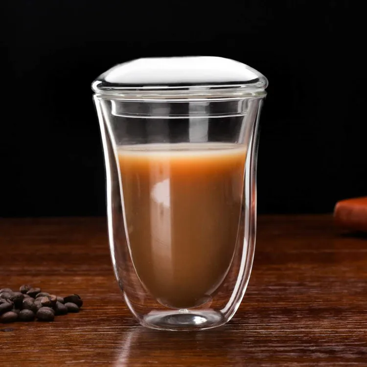 
Double Wall Glass Cup Cold/heat Resistant Glass Fashion Heat-resistant Double Wall Glass Coffee Cup 