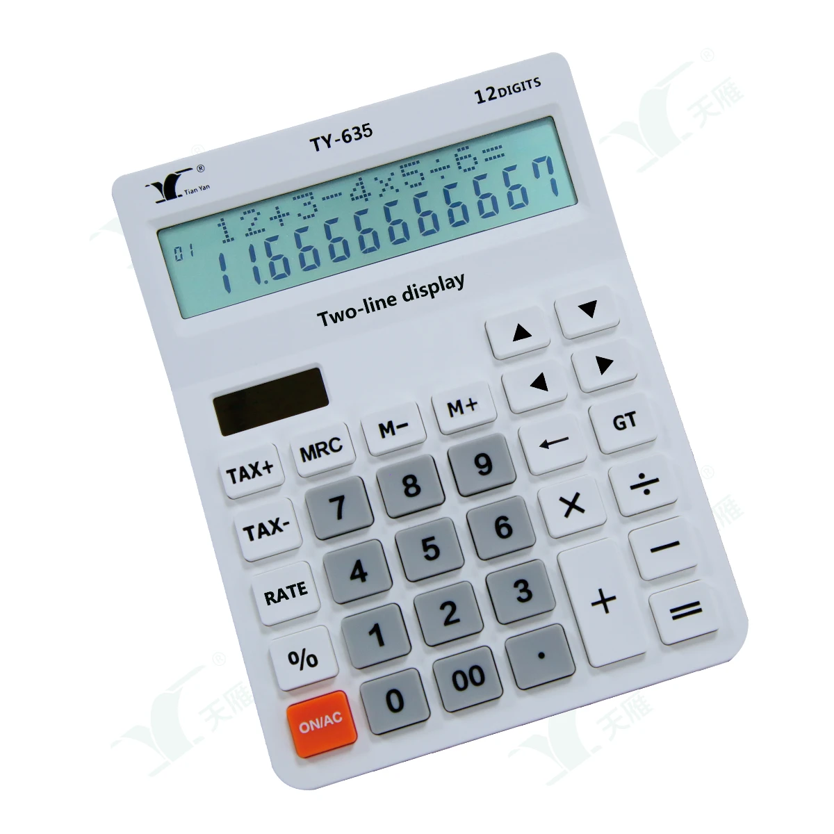 Налоговая функция настольного калькулятора 2-линейный дисплей батареи и Солнечный двойной настольный калькулятор