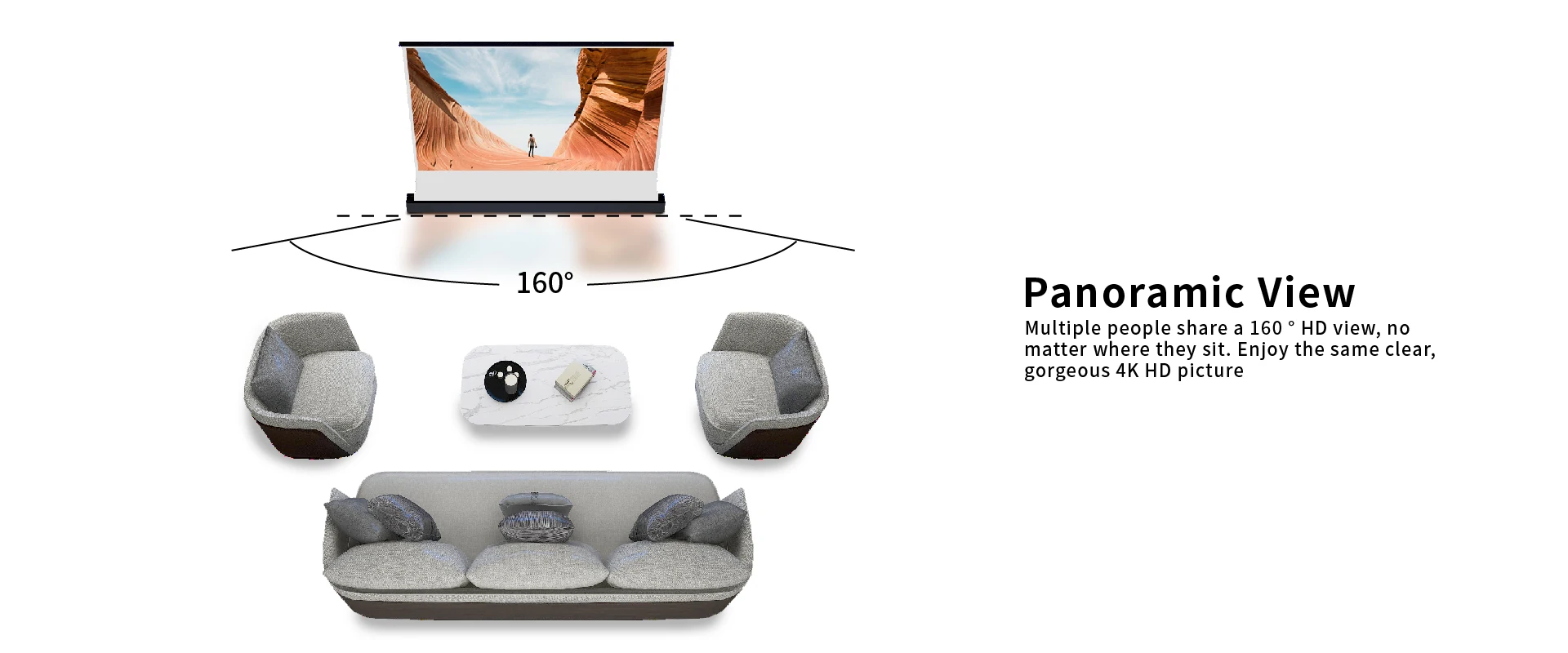 VIVIDSTORM 120inches floor standing projector screens with White cinema Screen Material for led normal projector