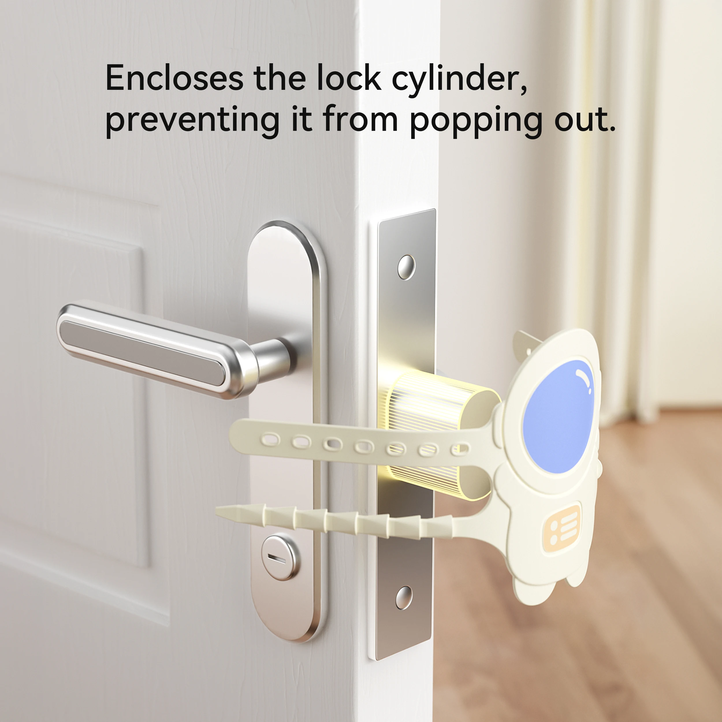 Child Safety Door Lock Silent Pad Noise Reducing Cushion for Kids Doors Silent Childproof Door Lock with Noise