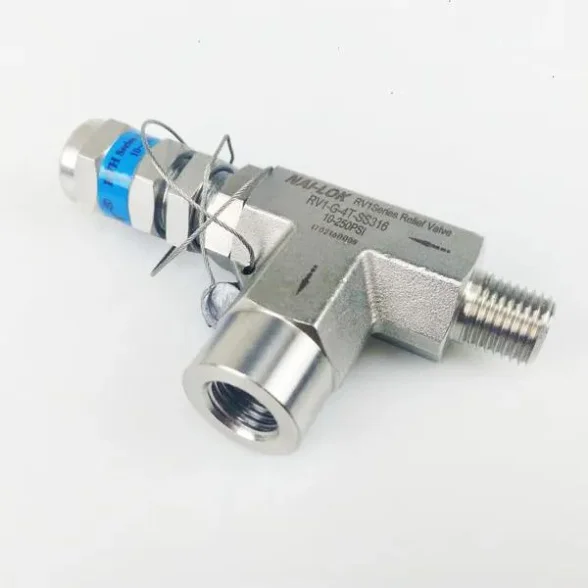 High Pressure 5000Psi Adjustable Pressure Relief Valve for Test Bench Safety High Purity Gas Laboratory