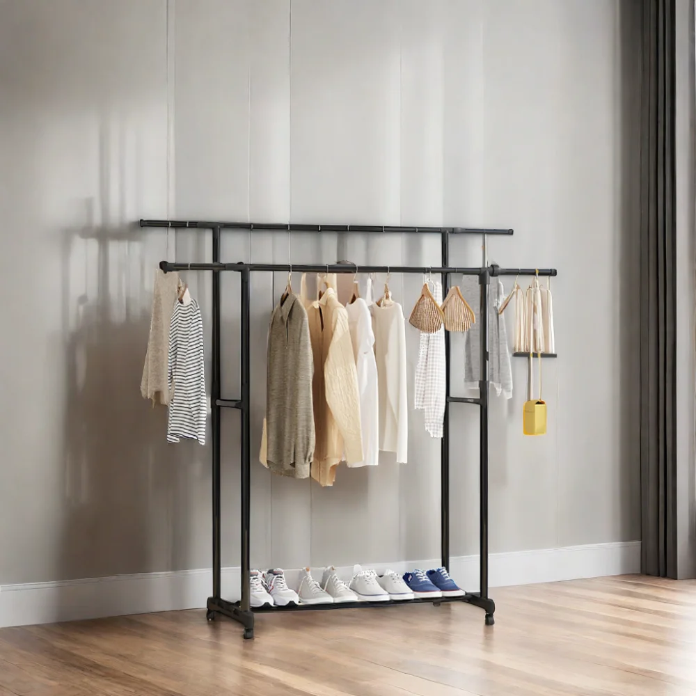 Factory New Design White Vertical Clothes Rack Portable Kids  Plastic Clothes Rack