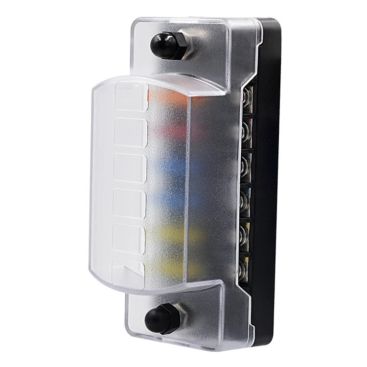 Car Truck RV Universal Independent Positive And Negative Electrodes Multiway Circuit Car Fuse Box With Led