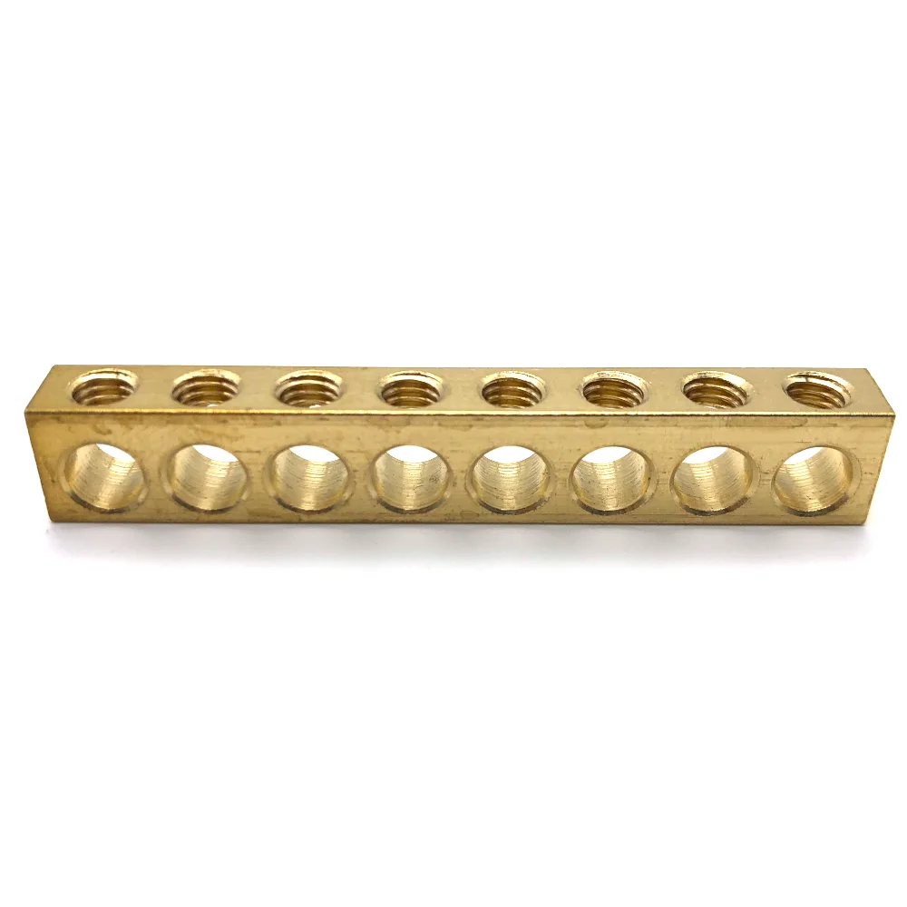 Ampnect 2022 Top Quality Universal Brass Terminal Block Copper  Screw Connecting Brass Terminal Block Neutral Link Connector