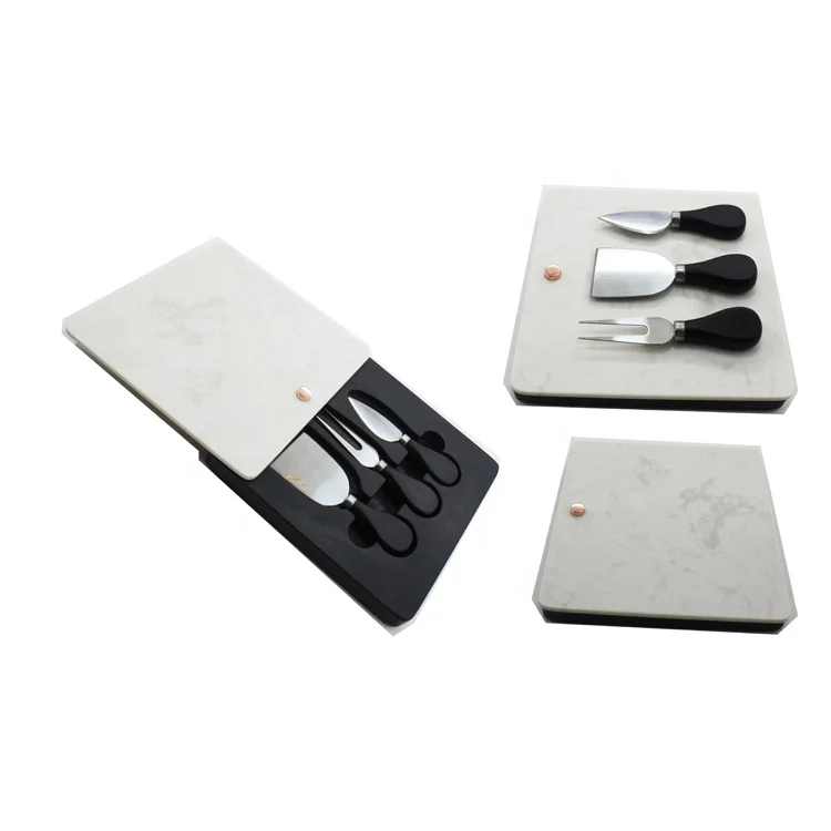 3 шт., набор ножей для сыра из нержавеющей стали с ручкой из искусственного мрамора