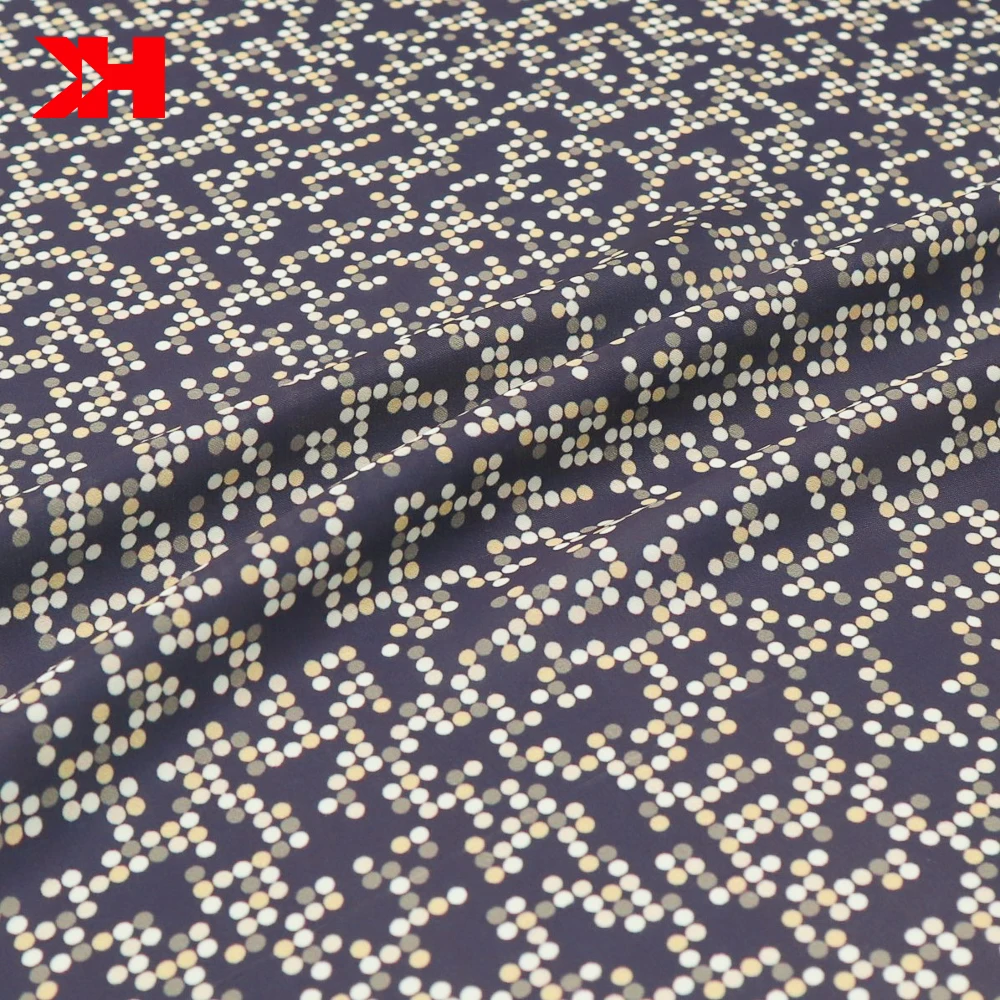 Silk fabric satin textile raw material manufacturer charmeuse printed  for clothing dresses lining fabric