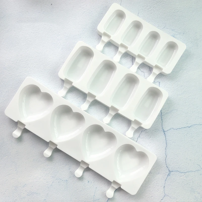 Large Heart-Shaped Silicone Popsicle Mold Eco-Friendly Ice Lolly Moulds and Ice Cube Tray for Party Bar Decoration