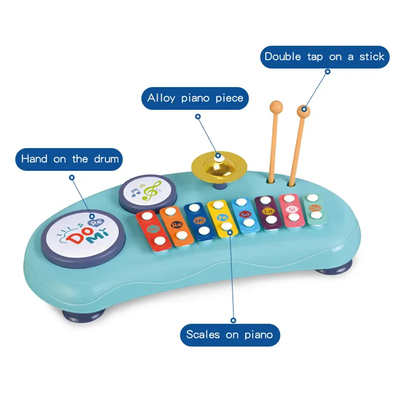 baby Musical Piano Toy Musical Keyboard Piano Set Infant Early Educational Instrument Learning for Boys Girls Birthday Gift