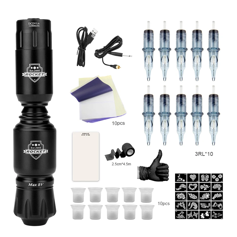 Tattoo Machine Kit Professional Complete Spinning tattoo kits beginners Tattoo Gun Set