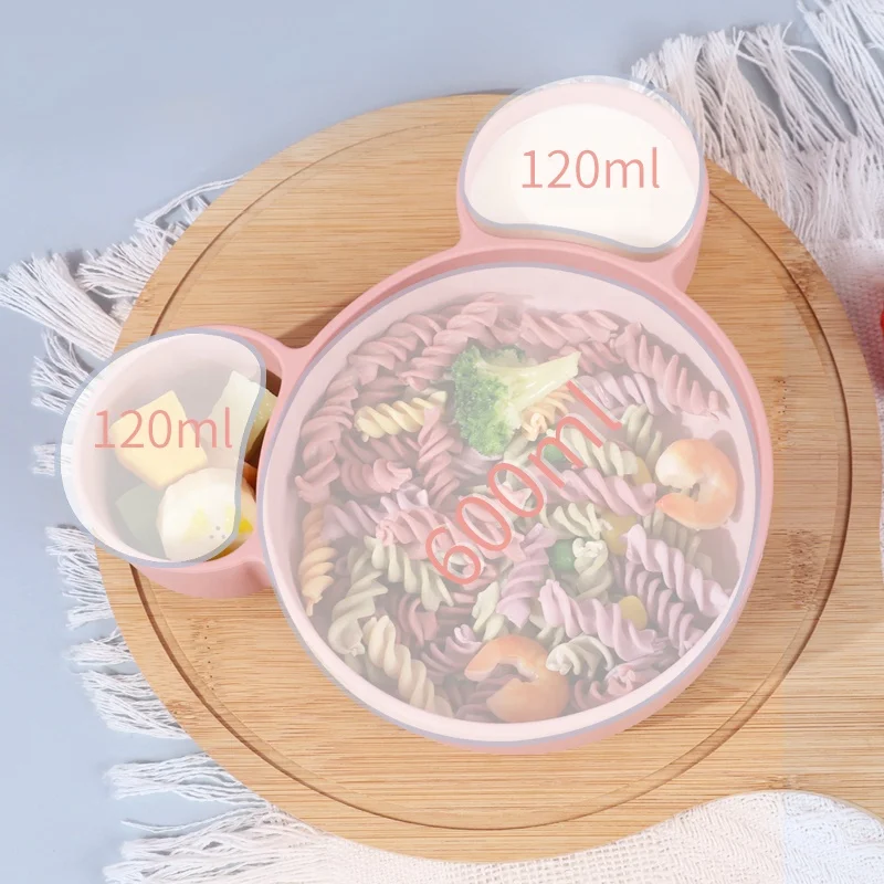 Wellfine New Design Food Grade Baby Plates and Bowls Kids Dining Feeding Bowl Custom Silicone Baby Suction bowl