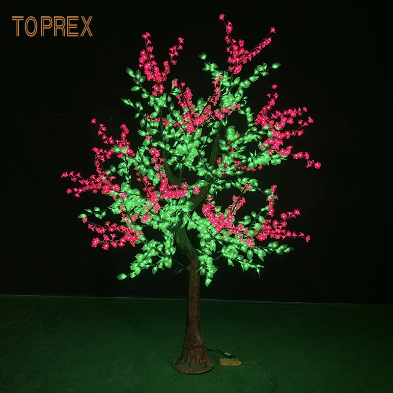 Toprex new item outdoor street use 2.5m high simulated cherry blossom lilac flower artificial plant led tree for decor