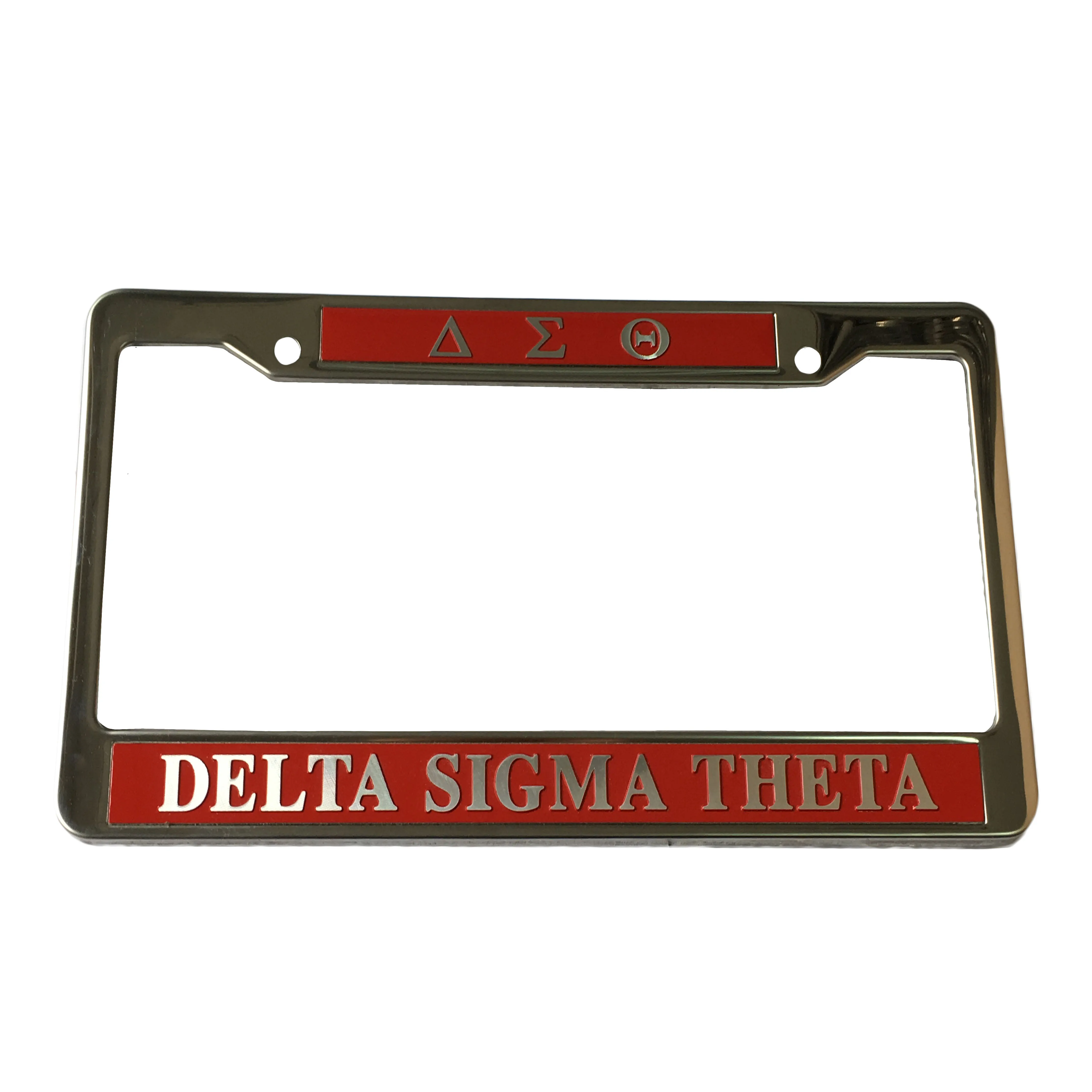 usa standard size metal stainless steel vehicle chrome plated lisence plate frame logo license number