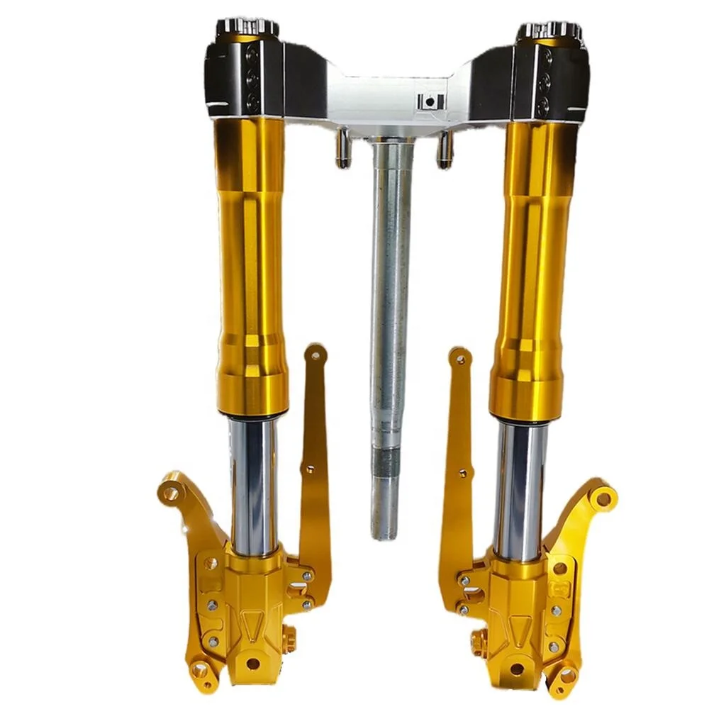 CNC 7075 Alu modification scooter ADJUSTABLE UP SIDE DOWN FRONT FORK SET WITH STEERING T BRACKET (48MM) for YAMAHA NVX Aerox 155