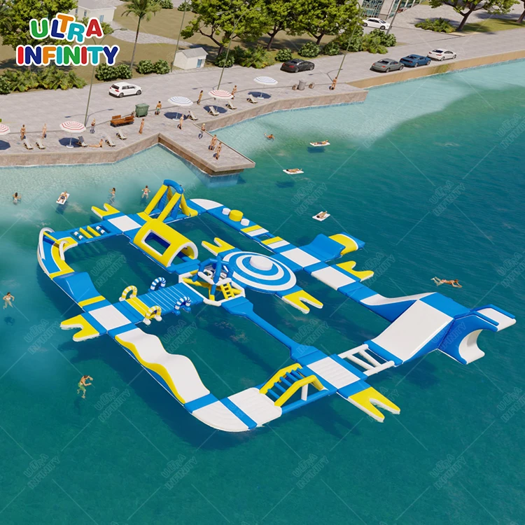 New Hot Inflatable Floating Lake Water Play Commercial Aqua Park Inflatable Water Sports Amusement Sea Lake Water Park on sale