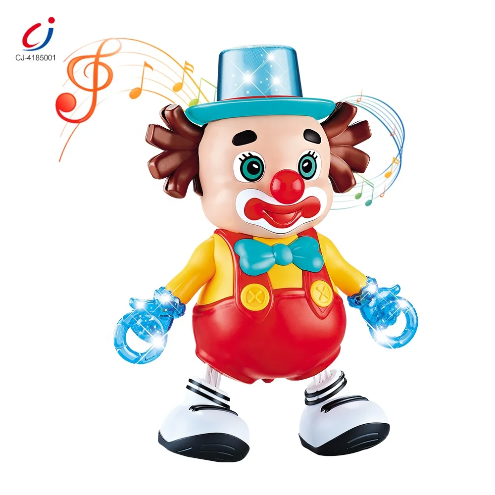 Chengji electric clown toy children early educational rotating singing dancing cartoon B/O musical clown toys
