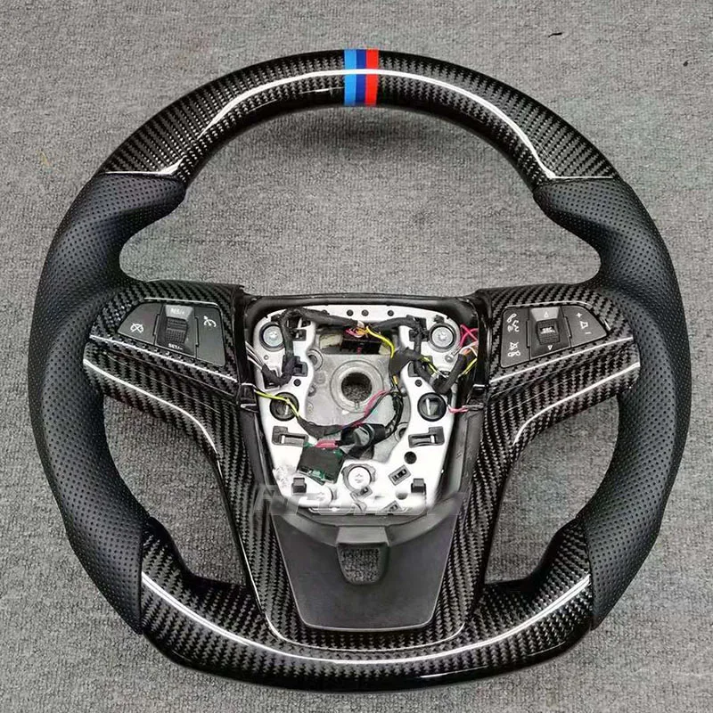 Dropshipping service Carbon Fiber Steering Wheel Alcantara Leather For Chevrolet Cruze Hatchback Sedan Malibu 09-13