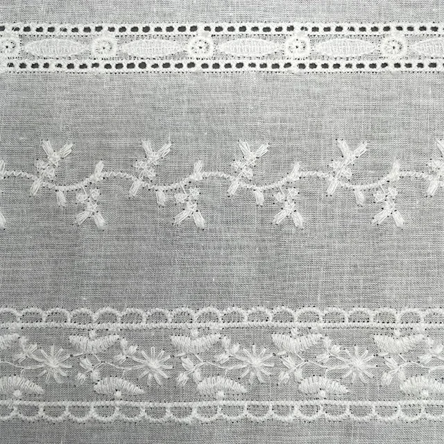 TUTON Top Quality TC Cotton French Beaded Lace Embroidery Fabric For Dress