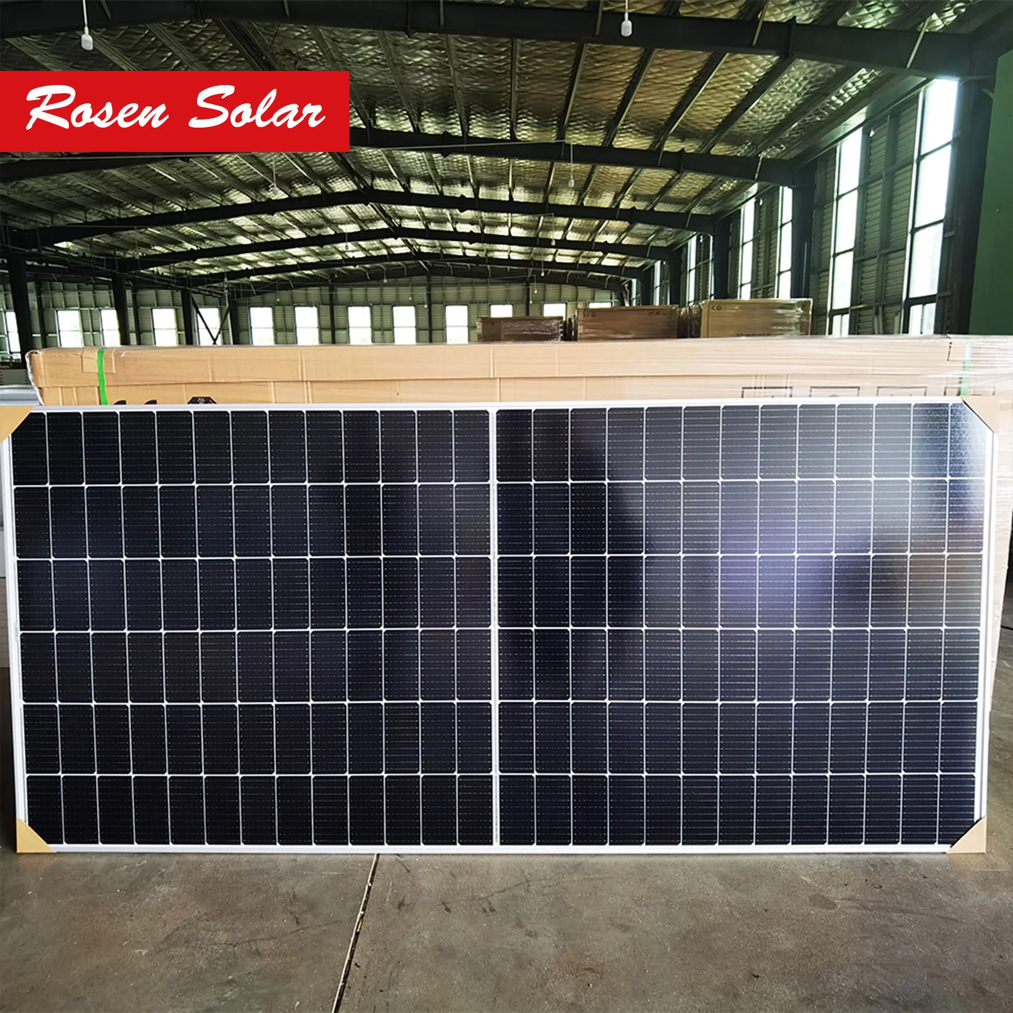 no grid line  600w N Type Topcon high quality 144 Half Cell  Solar Panel in stock