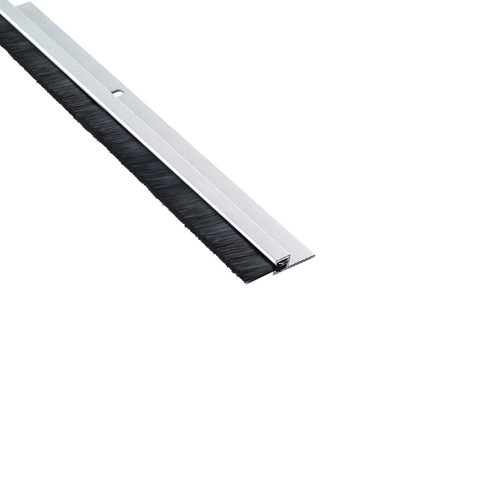 YDS602  Aluminium Door Seals Sweeps Weather Seal Strip Brush Sweeps (1600321478442)