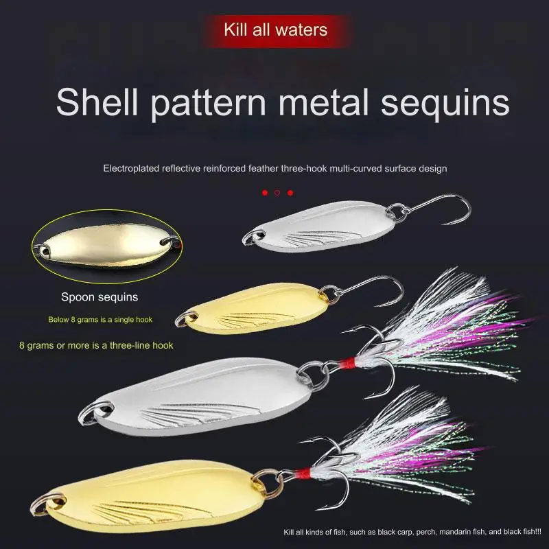 Hot sale sea fishing equipment mini sequins spoon lures fishing with good action sea fishing lures
