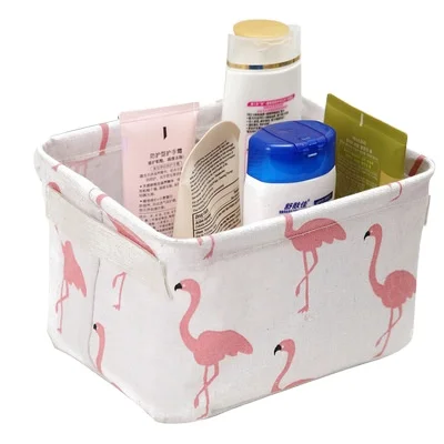 2021 Cotton and linen cloth storage box toys storage baskets cloth bags