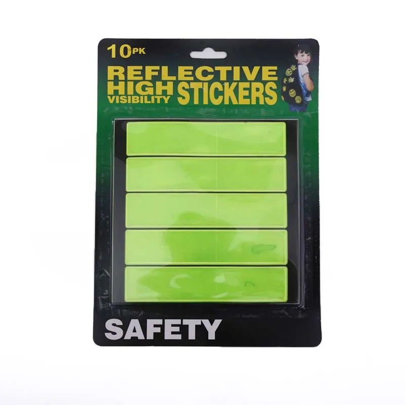 HCLITE Custom Logo Safety Vest Keychain Prismatic Sticker Sport Reflective PVC Clap Arm Band Set