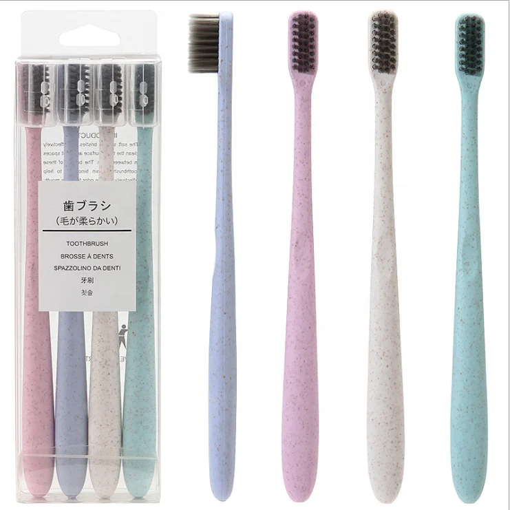 Wheat Straw Material Small Head Toothbrush for Adult