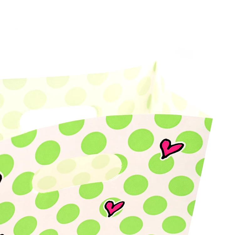 china supplies export die cut handle paper bag with hole handle