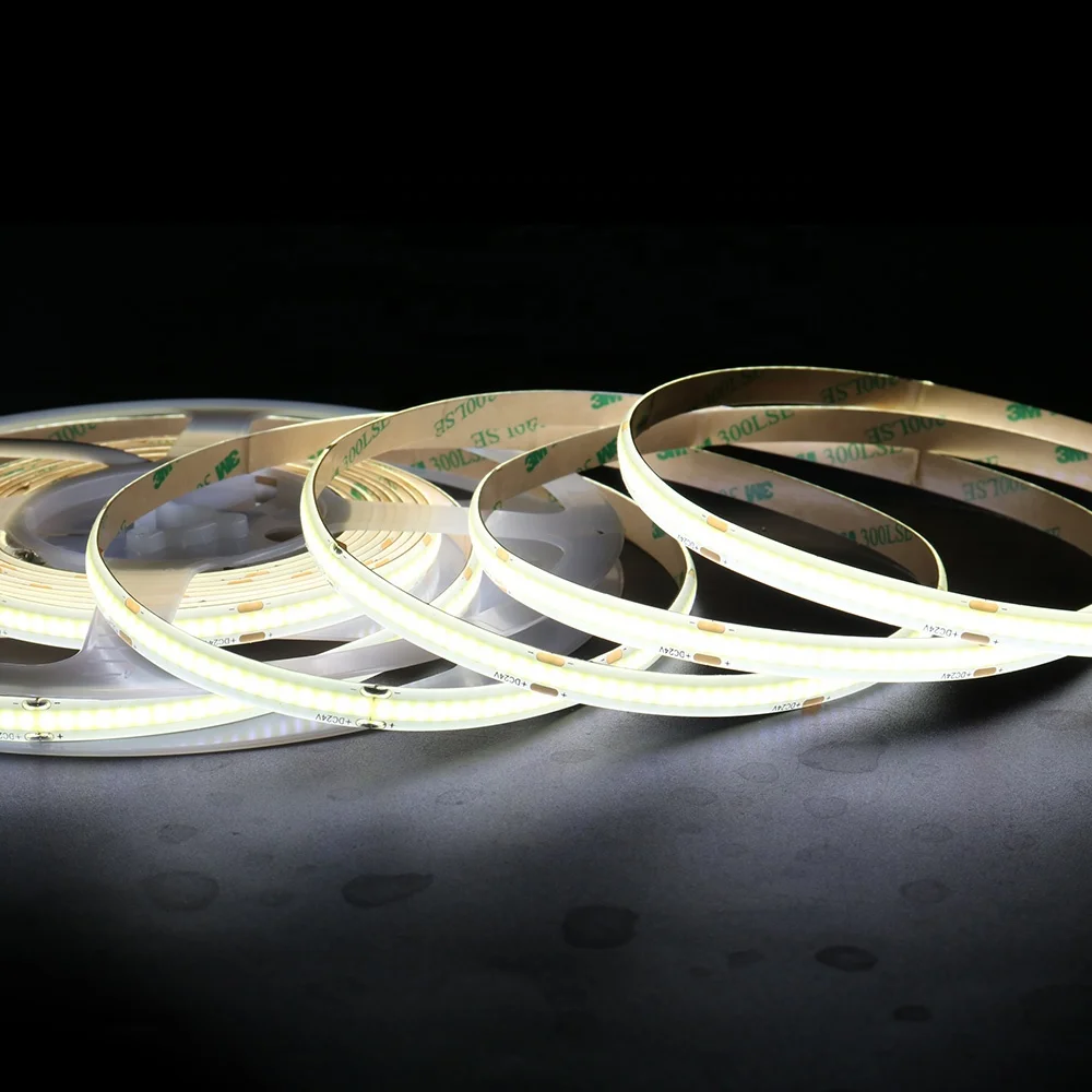 8MM PCB 320chips per meter 9W 3years warranty Display  Decoration Light Wholesale  DS COB LED Strip Light