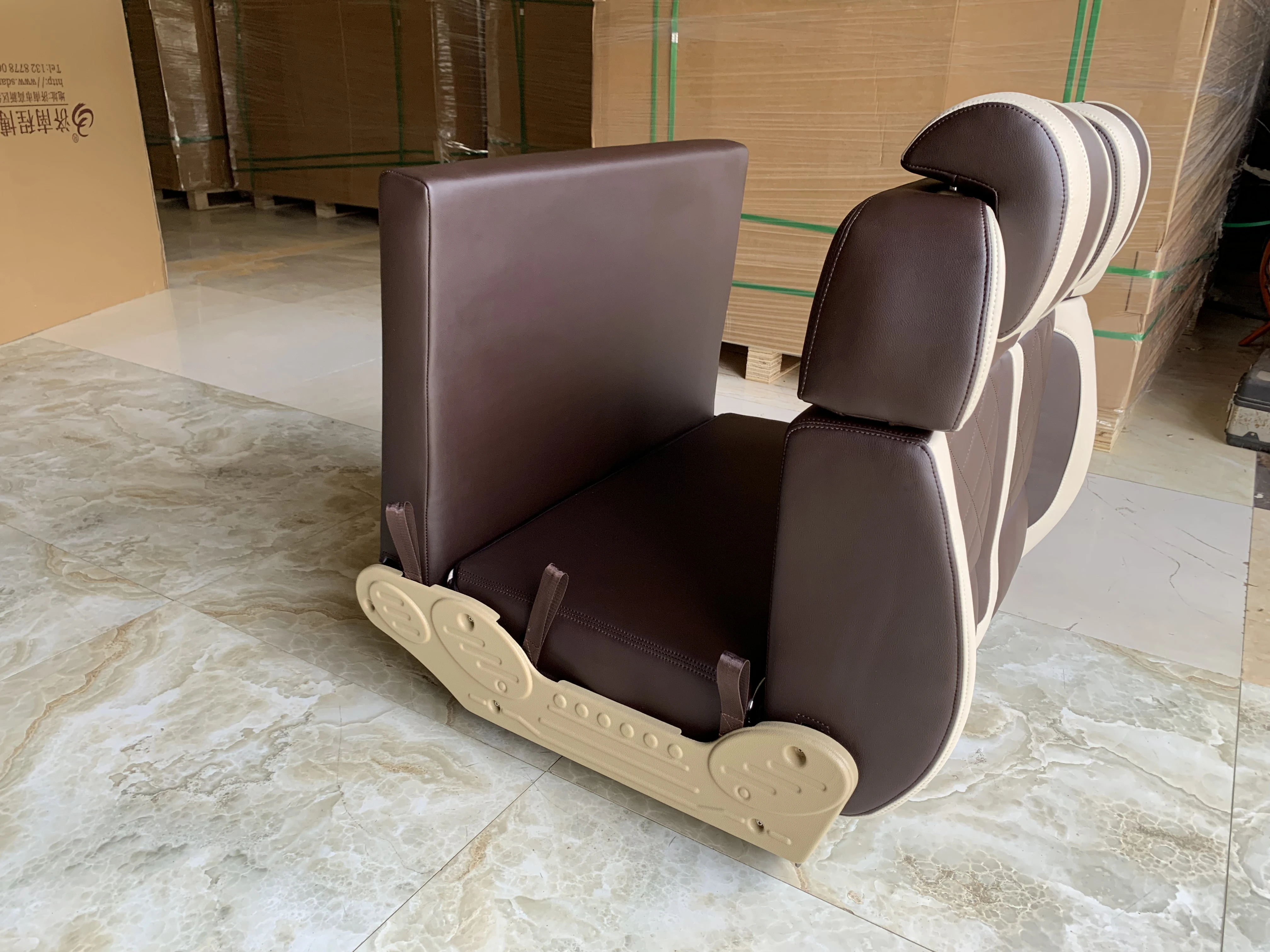 Customizable Folding Conversion Car Seats High Quality Stable Control Modified PU Leather RV Bed Seats for Motorhome