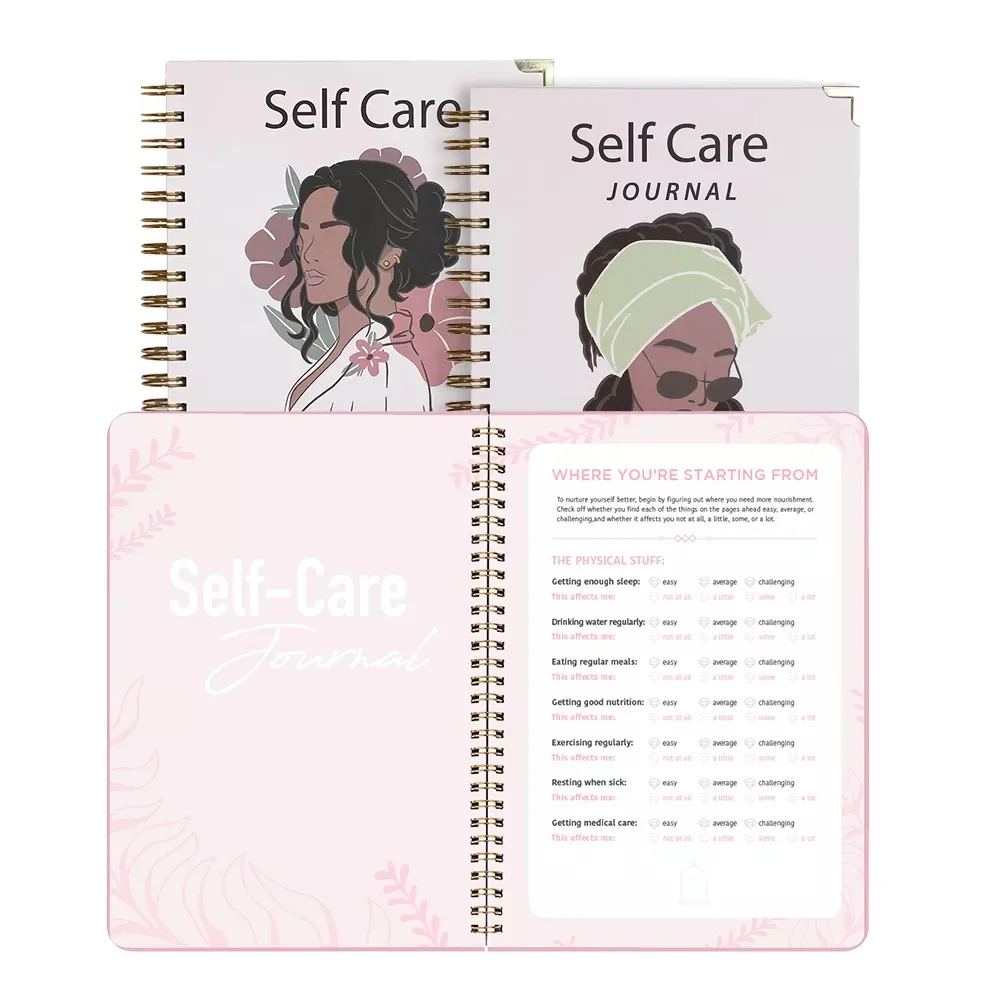 A5 Custom Notebook spiral daily agenda fashion paper hardcover undated planner