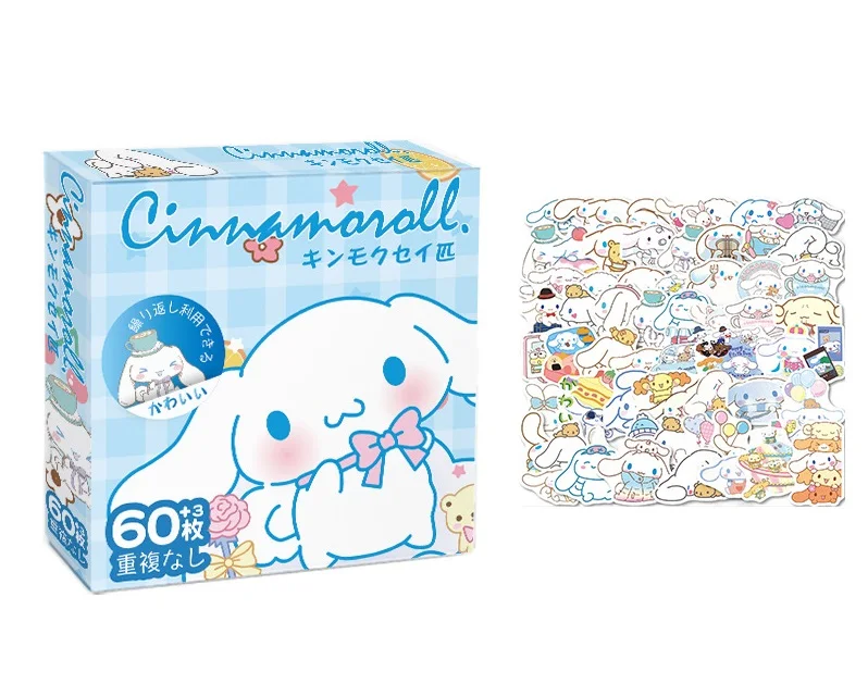 DHF 60 Pieces Sanrioed Cute Stickers,Kulomigu Cartoon Stickers,Jade Laurel Dog Pacha Dog Stickers