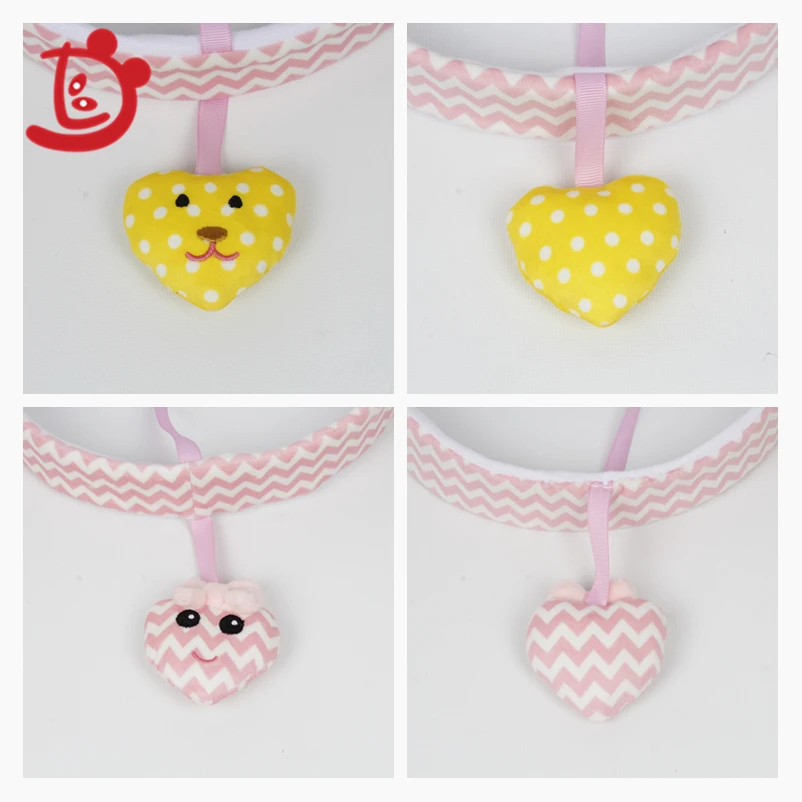 JT-5 Baby Plush Teddy Bear Arcs Stuffed Crib Mobile Hanging Toy Clockwork Musical Instrument Pram Toddlers Toy No Need Battery