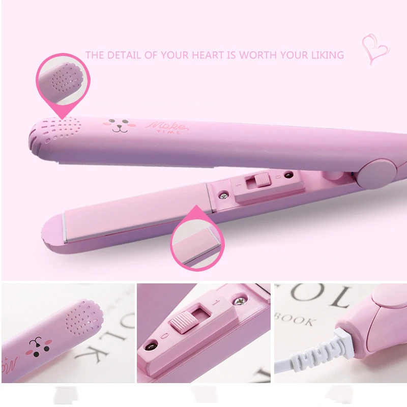 Hot Selling Custom Professional Flat Hair Straightener Curler Portable Traveling Electric Mini Flat Iron Hair Straightener