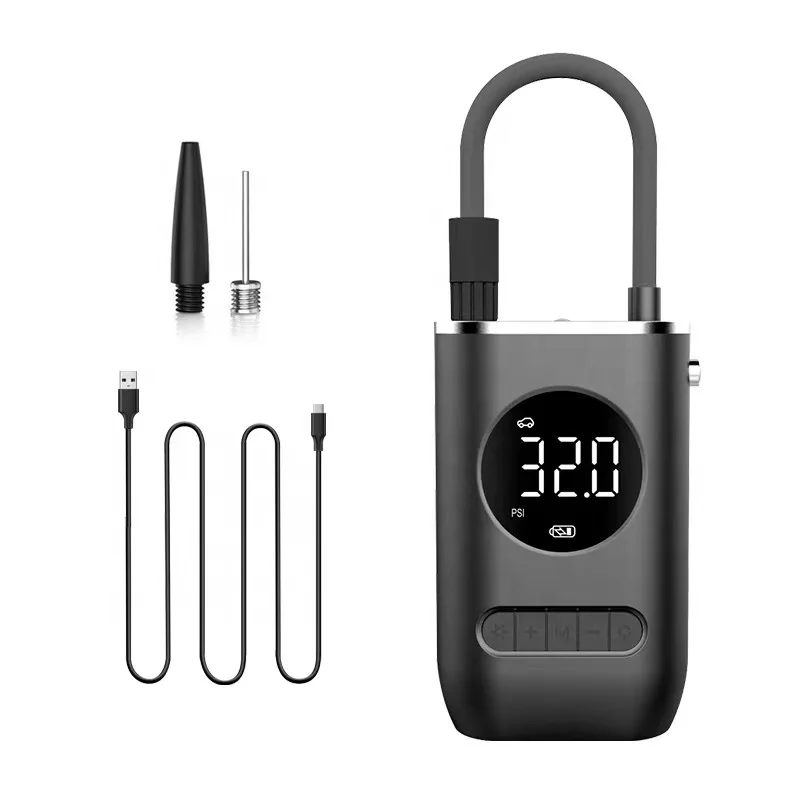 Электрический насос для накачивания, портативный беспроводной умный цифровой компрессор, датчик давления в шинах, подходит для автомобилей, велосипедов, мотоциклов, мячей